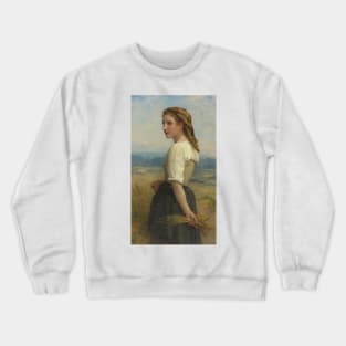 Glaneuse by William-Adolphe Bouguereau Crewneck Sweatshirt